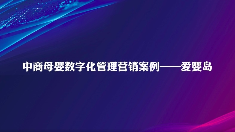 中商母嬰數(shù)字化管理案例（一）母嬰百貨連鎖愛嬰島的消費(fèi)者營銷體系搭建